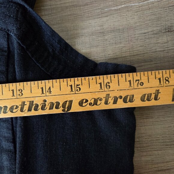 EUC OLD NAVY BLACK LINEN BLEND TANK ROMPER SIZE LARGE - Picture 13 of 16